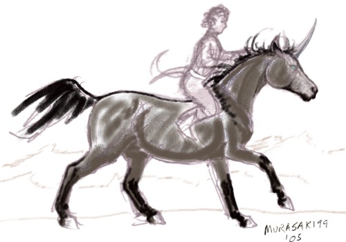 Tanoki at the gallop